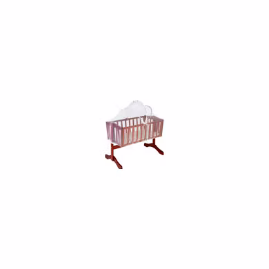 Baby Wooden Cot C-10  Cherry Red-1