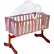 Baby Wooden Cot C-10  Cherry Red-1-sm