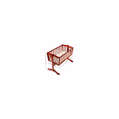 Baby Wooden Cot C-10  Cherry Red-2