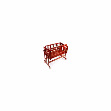 Baby Wooden Cot C-30  Cherry Red-BR104