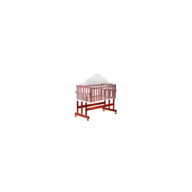 Baby Wooden Cot C-30  Cherry Red-2