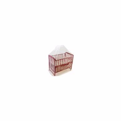 Baby Wooden Cot C-50  Cherry Red-1