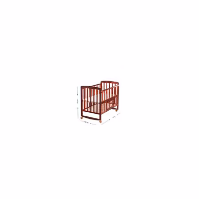 Baby Wooden Cot C-50  Cherry Red-2