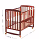 Baby Wooden Cot C-50  Cherry Red-2-sm