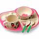 Bamboo Cutlery Set  Pink-BR133-sm
