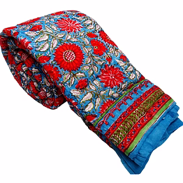 jaipuri handmade loose cotton double bed king size quilt fully reversible online