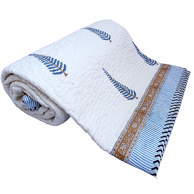 jaipuri double bed quilts king size xmas tree printed fully reversible online