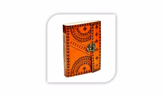 Traditional Print Leather Travel Journal
