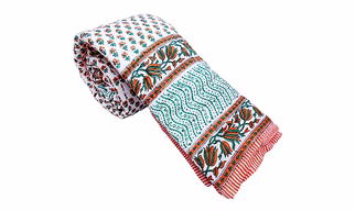 Handmade Jaipuri 100% Cotton Winter Bed Quilts King Size Fully Reversible Online