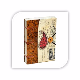 traditional paisley printed travel journal