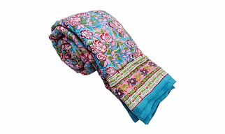 Jaipuri Handmade Loose Cotton King Size Bed Quilts For Winter Reversible Online