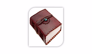 Leather Travel Journal With Stone