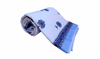 Jaipuri Winter Quilt Blanket King Size Palm Tree Printed Fully Reversible Online