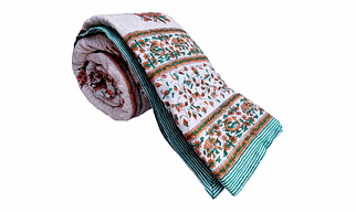 Handmade Jaipur 100% Cotton Winter Double Bed Quilts King Size Reversible Online