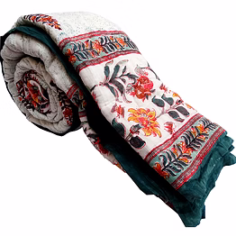 fully reversible jaipuri handmade quilts loose cotton made for double bed online