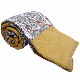 handmade jaipuri cotton quilt double bed king size rajai cover reversible online