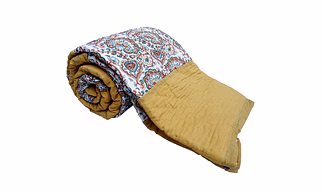 Handmade Jaipuri Cotton Quilt Double Bed King Size Rajai Cover Reversible Online
