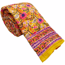 washable handmade cotton double bed quilts for warmest winter reversible online