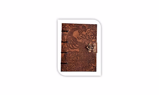 Peacock Printed Travel Journal With Lock
