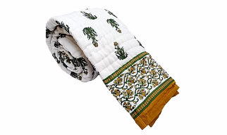 Jaipuri Rajai Cover Handmade King Size Cotton Double Bed Quilt Reversible Online