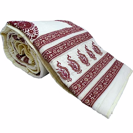 off white king size bed quilt (rajai) paisley printed fully reversible online