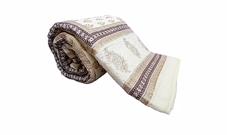 Off White Double Bed Cotton Quilt (Razai) Fully Reversible Warm King Size Online