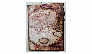 Burned & Printed Globe Notebook
