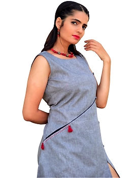 GREY MANGALAGIRI PRINCESS SLIT DRESS : LK310B-XXL-1-sm