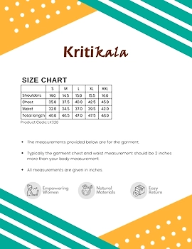 MULTICOLOR MIDI KURTA IN IKAT COTTON : LK320B-M-3-sm
