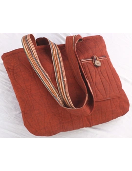 Rust colour quilted flat bag : TBI01-TBI01-sm