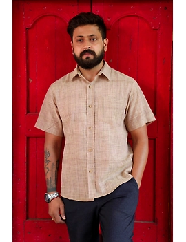 Casual Handloom Cotton Shirt : GT430A-GT430A-S-sm