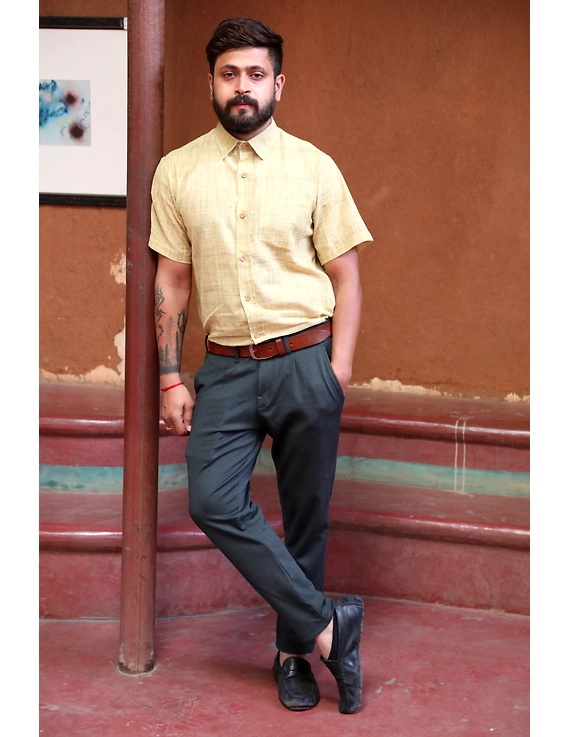 Casual Handloom Cotton Shirt : GT430B-GT430B-XL