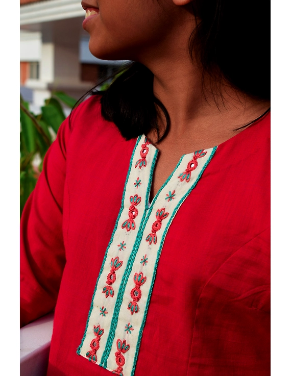 Peach A Line Kurta For Girls: Lk375A-(12-13)-1