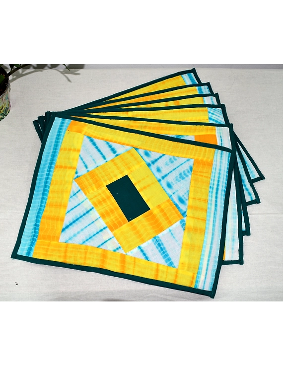 Tiedye Patchwork Table Mats : 13&quot; X 17&quot; : HTM05-1
