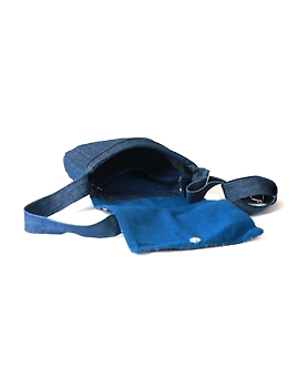 Denim sling bag with embroidery : SBE01-3-sm