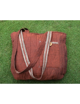 Rust colour quilted flat bag : TBI01-3-sm