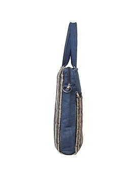 Kalamkari Laptop bag With Cross Body Strap - Blue : LBM01-7-sm