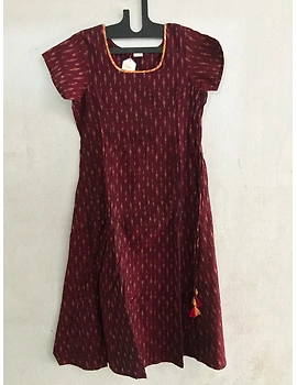 Cold shoulder ikat dress-SK34-S-sm