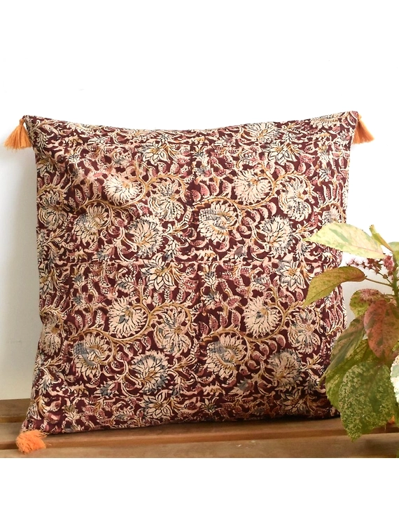 Plain kalamkari cushion cover : HCC28-HCC28