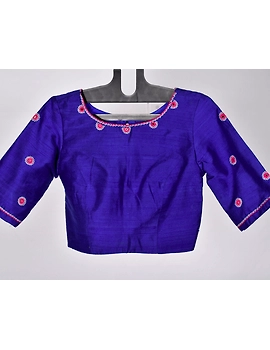 Pure raw silk blouse with all over mirror work-SB01A-SB01A-S-sm