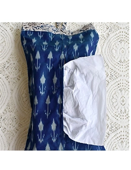 Tissue box cover in blue silk ikat: HTB02-HTB02-sm