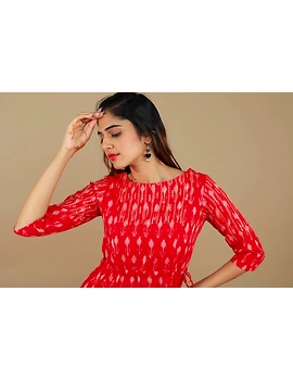 RED LEAF IKAT DRESS : LD390D-S-4-sm