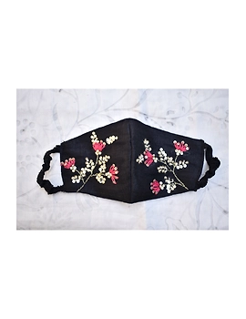 Semi silk mask with zardosi hand embroidery: ZM4-ZM4A-sm