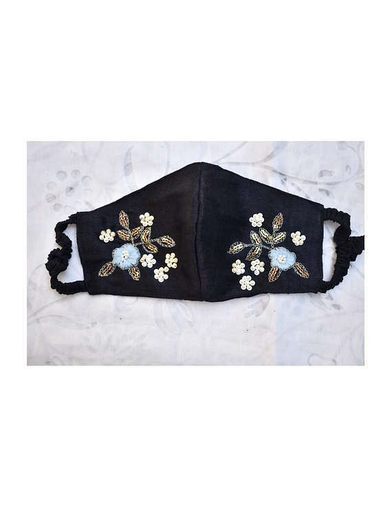 Semi silk mask with zardosi hand embroidery: ZM6-ZM6A