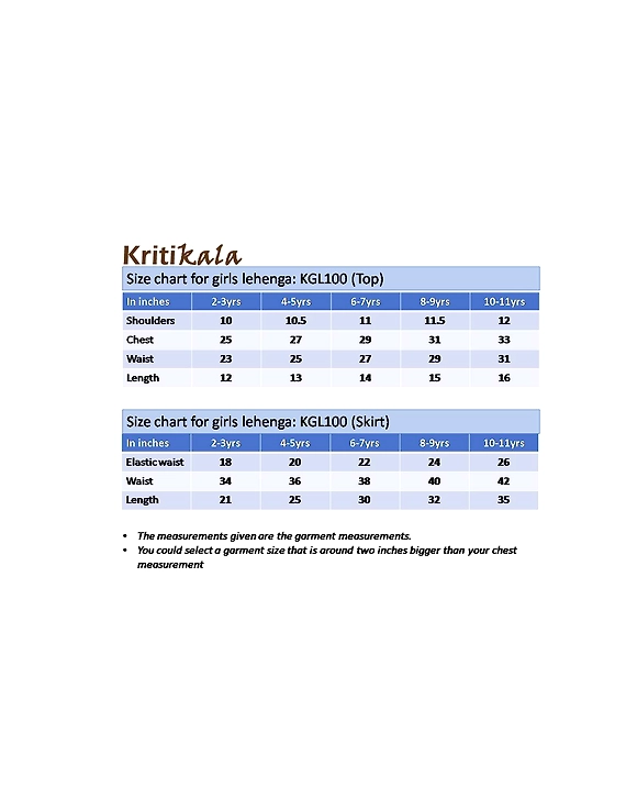 Girls blue and gold mangalagiri cotton lehenga set : KGL100B-2-3-3