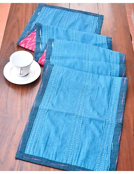 Blue And Pink Reversible Ikat Table Runners : HTR01-13 x 60-3-sm