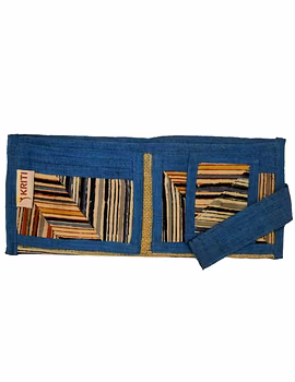 Blue stripe unisex wallet broad : WLU03-2-sm