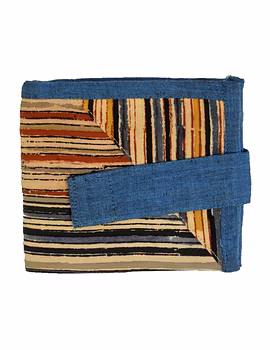 Blue stripe unisex wallet broad : WLU03-3-sm