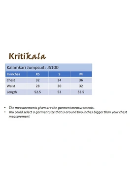 Kalamkari cotton Yellow striped jumpsuit : JS100A-JS100A-M-sm