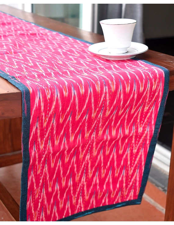 Blue And Pink Reversible Ikat Table Runners : HTR01-HTR01gL